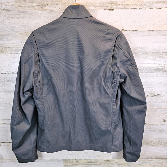 Banana Republic Men's Steel Gray Lightweight Safari Jacket Small Nylon Canvas - Picture 3 of 15